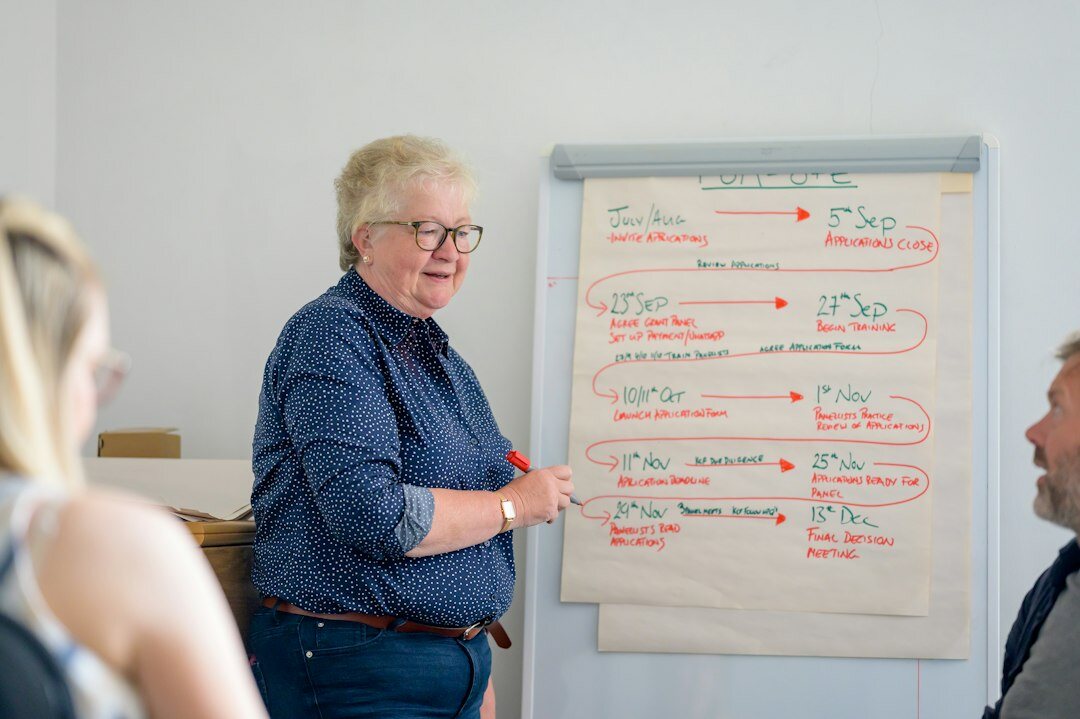 woman leading community workshop