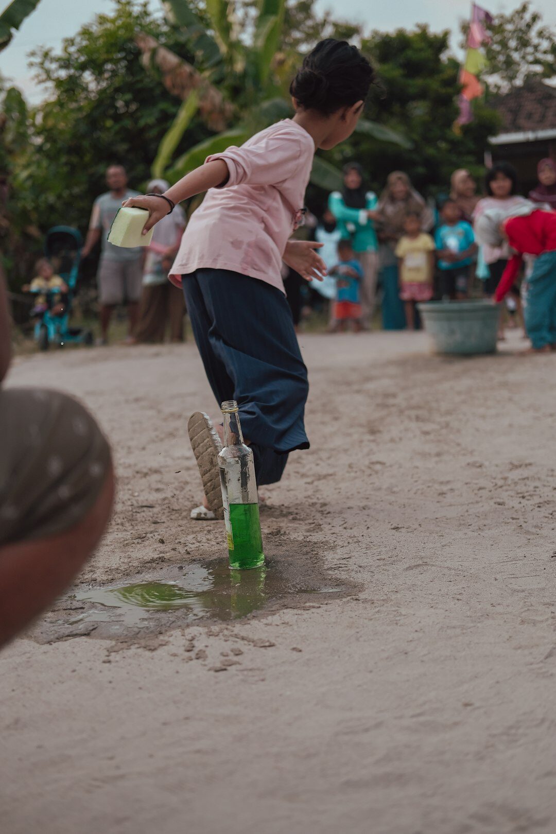 neighborhood children playing